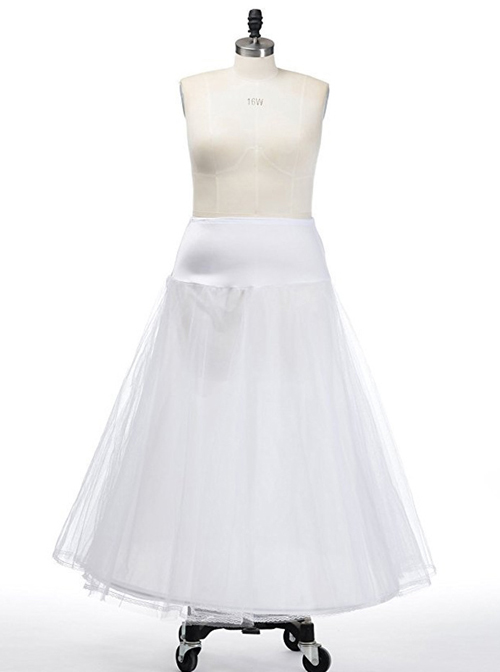 A-shaped Hem Double Decker Net Yarn Lolita Prom Long Dress Petticoat