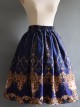 Retro Concise Double-sided Printing Classic Lolita Skirt