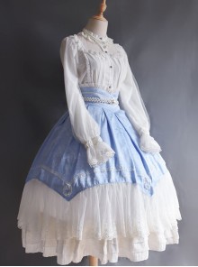 Vintage Palace Style Jacquard Big Hem Classic Lolita Skirt