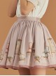 Antique Chair Series Elegant Pink And Green Classic Lolita Skirt