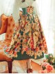 Retro Elegant Flowers Printing Classic Lolita Skirt