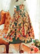 Retro Elegant Flowers Printing Classic Lolita Skirt