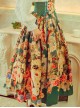 Retro Elegant Flowers Printing Classic Lolita Skirt