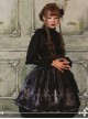 Tristan And Isolde Series Exquisite Printing Black Gothic Lolita Skirt