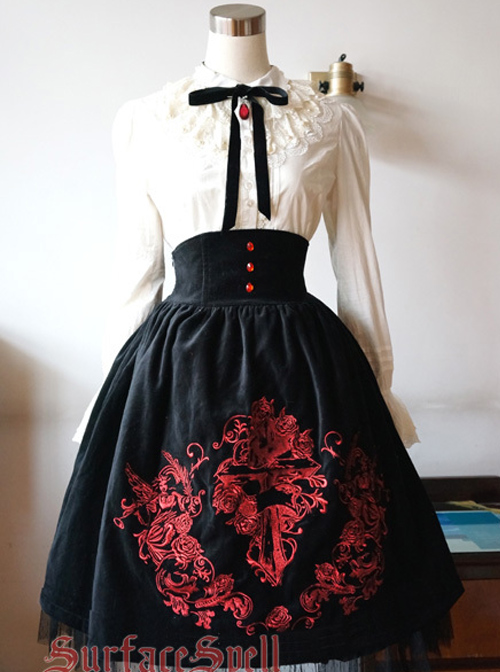 Judgment Day Series Gorgeous Embroidery Classic Lolita Skirt
