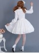 Black Or White Cute Lace Pure Color Classic Lolita Skirt