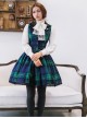 Retro Lapel Classic Lolita Vest And Skirt Set