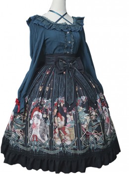 Alice's Christmas Series SK Classic Lolita Black Skirt