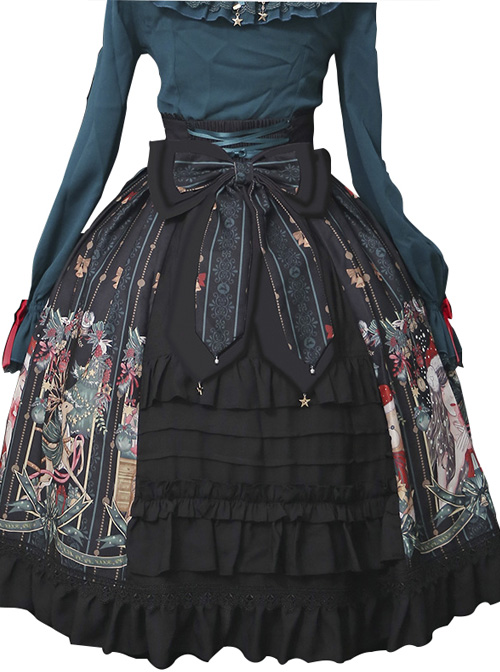 Alice's Christmas Series SK Classic Lolita Black Skirt