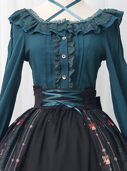 Alice's Christmas Series SK Classic Lolita Black Skirt