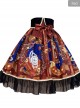 Time Machine Heart Series Printing Retro Classic Lolita Skirt