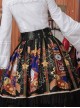 Time Machine Heart Series Printing Retro Classic Lolita Skirt