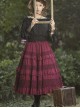 Heidi Series Pure Color Ruffle Cotton Classic Lolita Skirt