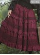 Heidi Series Pure Color Ruffle Cotton Classic Lolita Skirt