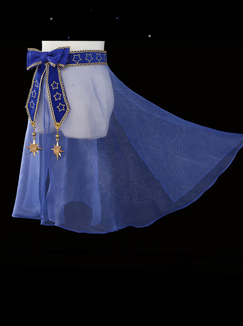 *Star Dream Magic Array* Series Printing Classic Lolita Transparent Organza Skirt