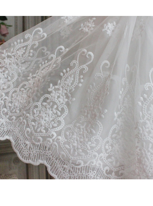 The Poetry Of Roses Series White Daily Lace Yarn Skirt Embroidered Classic Lolita Short Petticoat