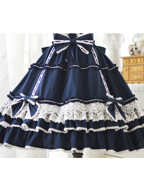 Bellflower Series Bowknot Retro Classic Lolita Skirt