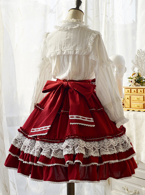 Bellflower Series Bowknot Retro Classic Lolita Skirt