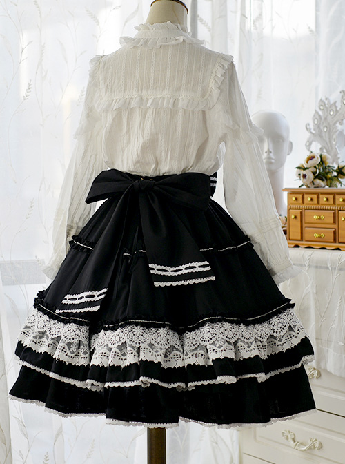 Bellflower Series Bowknot Retro Classic Lolita Skirt