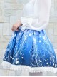 Blue Star Deep-sea Jellyfish Printing Lace Sweet Lolita Skirt