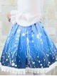 Blue Star Deep-sea Jellyfish Printing Lace Sweet Lolita Skirt