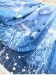 Blue Star Deep-sea Jellyfish Printing Lace Sweet Lolita Skirt