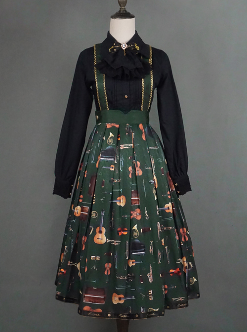 The Sound Of Music Series SK Classic Lolita Shoulder Straps Long Skirt