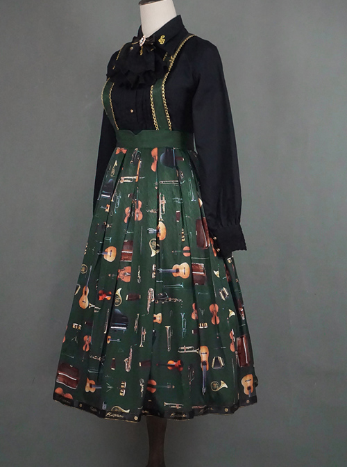 The Sound Of Music Series SK Classic Lolita Shoulder Straps Long Skirt
