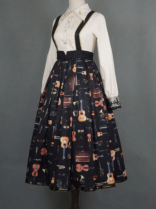 The Sound Of Music Series SK Classic Lolita Shoulder Straps Long Skirt