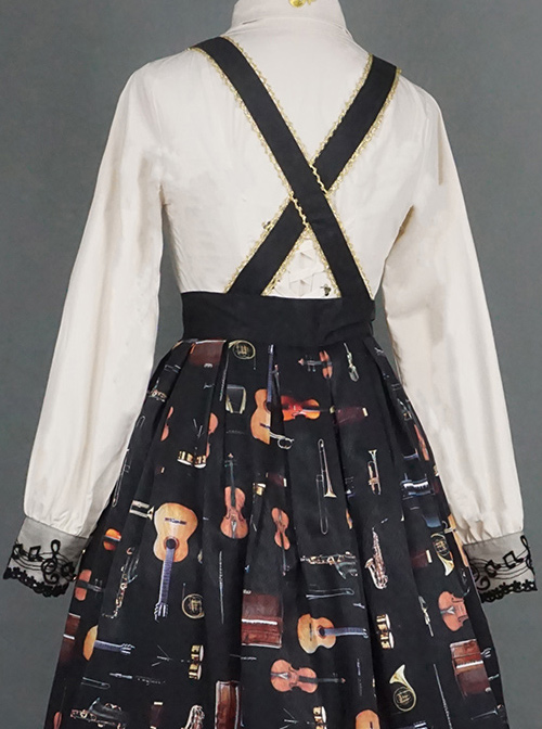 The Sound Of Music Series SK Classic Lolita Shoulder Straps Long Skirt