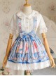 Blueberry Berry Series Bowknot Daily Suspenders Sweet Lolita Skirt