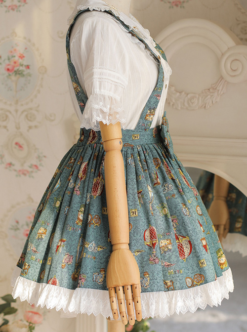 Mechanical Balloon Series Bowknot Sweet Lolita Suspenders Skirt