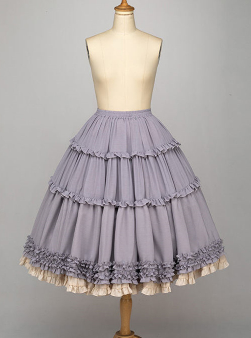 Elegant Bicolor Petticoat Classic Lolita Skirt