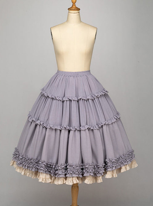 Elegant Bicolor Petticoat Classic Lolita Skirt