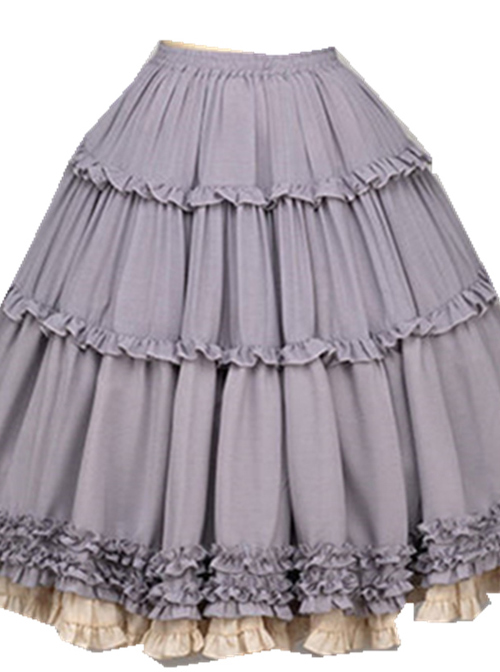 Elegant Bicolor Petticoat Classic Lolita Skirt