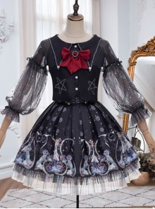 Rose Maiden Series SK Black Sweet Lolita Skirt Set