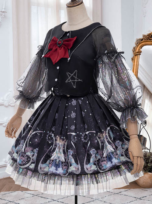 Rose Maiden Series SK Black Sweet Lolita Skirt Set