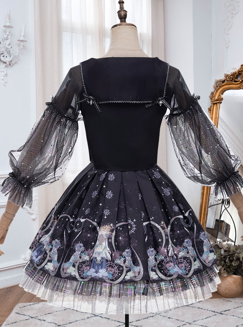 Rose Maiden Series SK Black Sweet Lolita Skirt Set