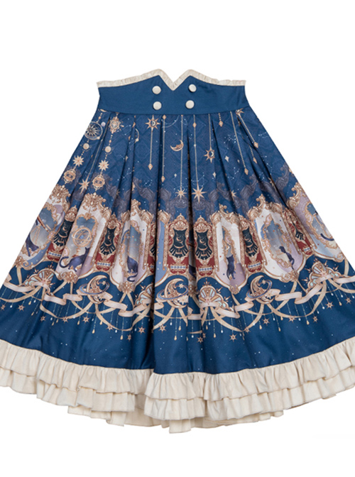 Explore The Stars Series SK Retro Palace Style Classic Lolita Skirt