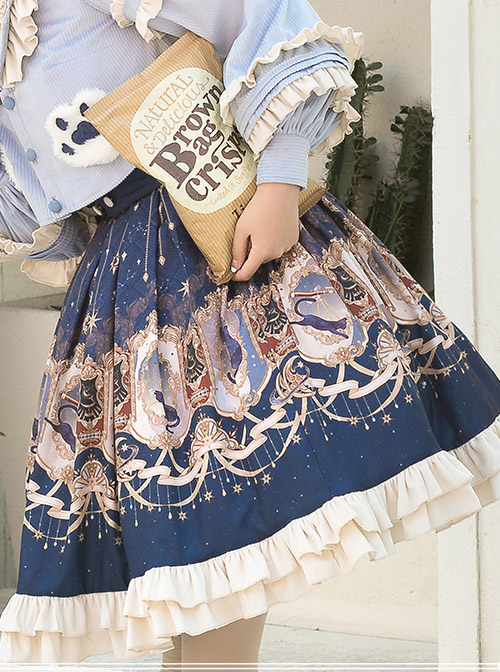 Explore The Stars Series SK Retro Palace Style Classic Lolita Skirt