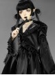 Gothic Black PU Soft Leather Frill Skirt