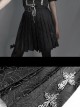 Darkness Feast Series Black Rose Jacquard Gothic High Waist Skirt