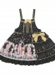 Small Forest Series Cute Bear Printing Sweet Lolita Shoulder Straps Skirt