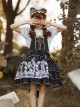 Small Forest Series Cute Bear Printing Sweet Lolita Shoulder Straps Skirt