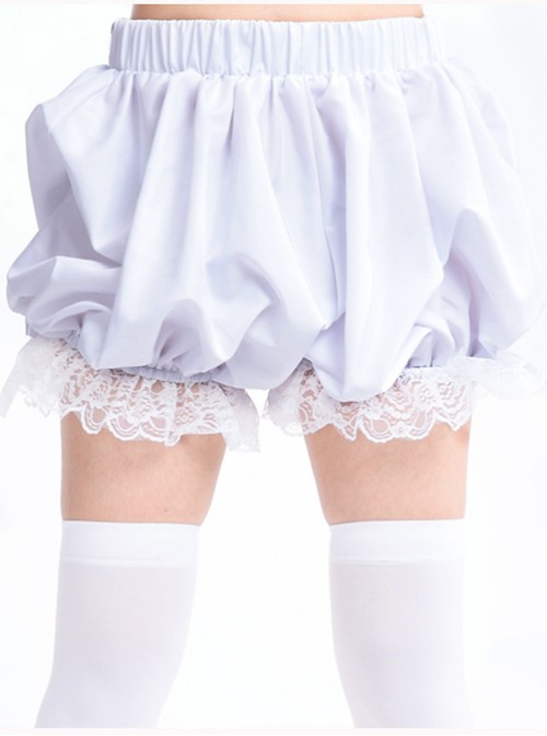 Lolita pure white lace bloomers
