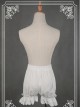 Cotton White Lace Bowknot Lolita Bloomers