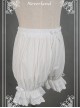 Cotton White Lace Bowknot Lolita Bloomers