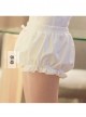 White Lovely Bowknot Lolita Pumpkin Pants