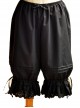 Accordion Pleats Lace Wide-leg Black Lolita Bloomers