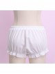 Pure White Cute Pink Bowknot Sweet Lolita Bloomers